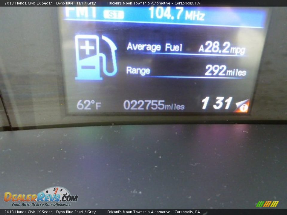 2013 Honda Civic LX Sedan Dyno Blue Pearl / Gray Photo #24