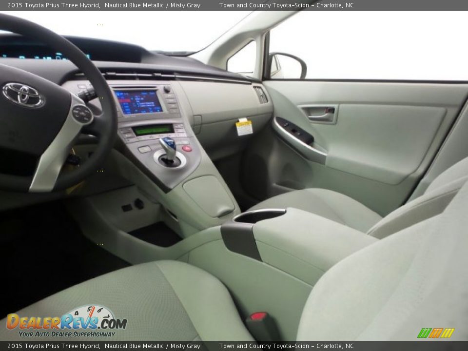 2015 Toyota Prius Three Hybrid Nautical Blue Metallic / Misty Gray Photo #26