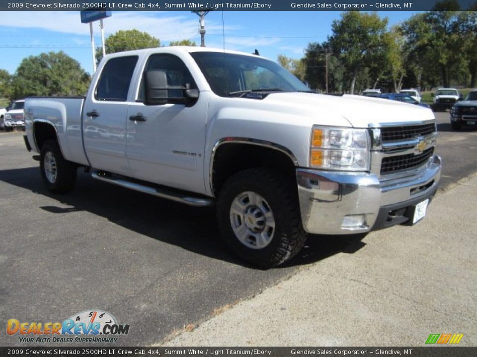 2009 Chevrolet Silverado 2500HD LT Crew Cab 4x4 Summit White / Light Titanium/Ebony Photo #2