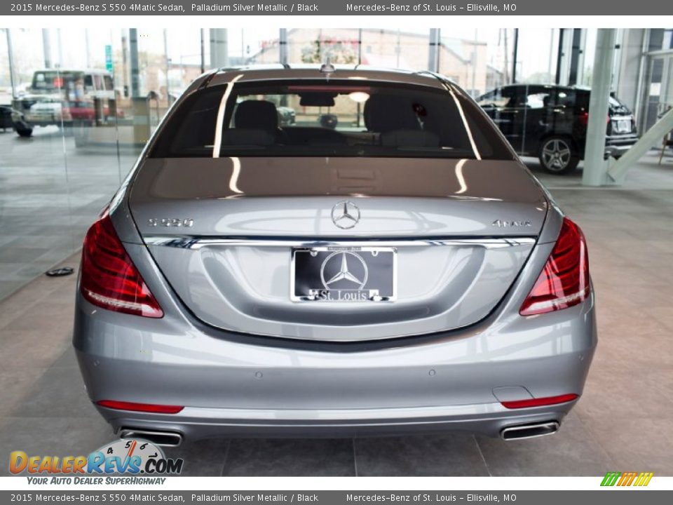 2015 Mercedes-Benz S 550 4Matic Sedan Palladium Silver Metallic / Black Photo #7