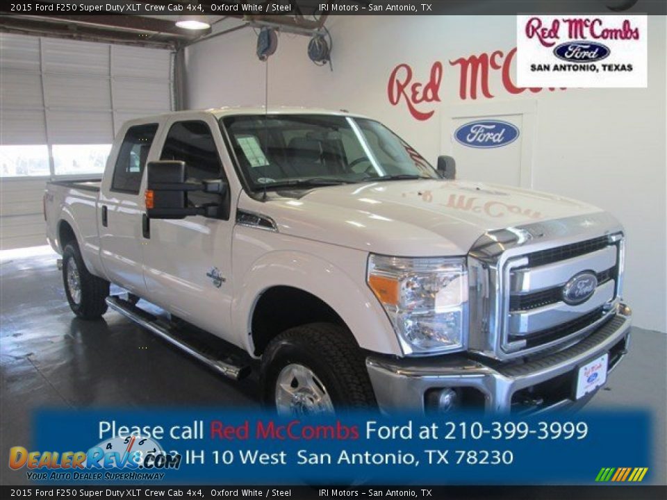 2015 Ford F250 Super Duty XLT Crew Cab 4x4 Oxford White / Steel Photo #1