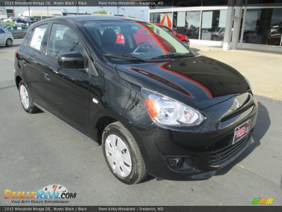 2015 Mitsubishi Mirage DE Mystic Black / Black Photo #1