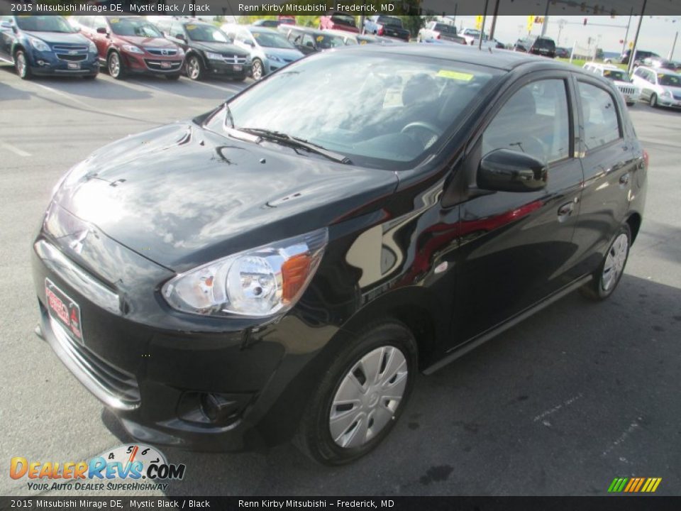 2015 Mitsubishi Mirage DE Mystic Black / Black Photo #3