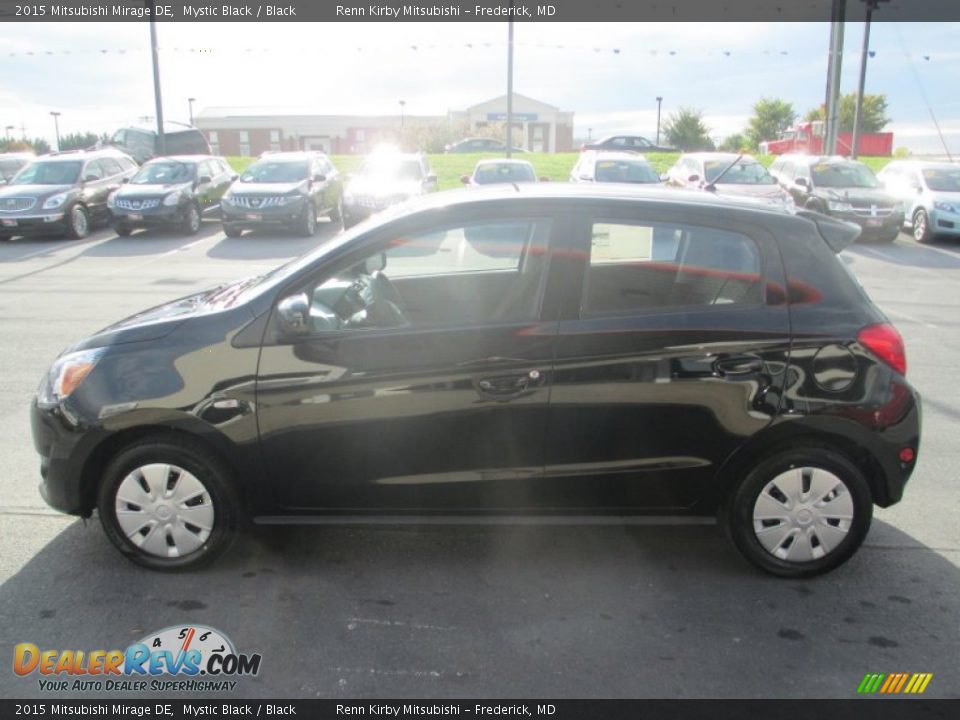 2015 Mitsubishi Mirage DE Mystic Black / Black Photo #4