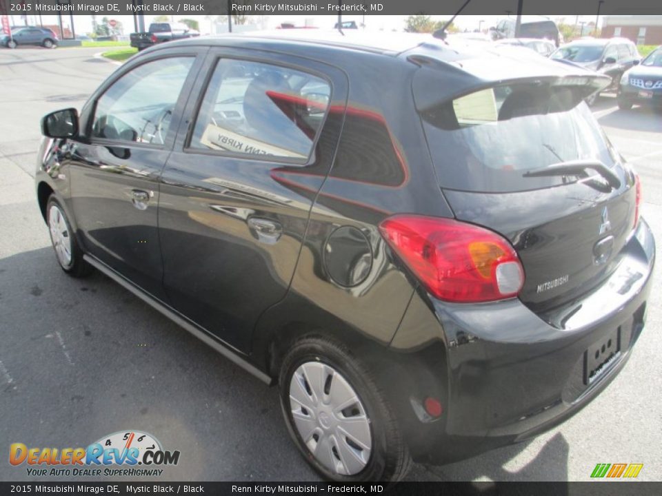 2015 Mitsubishi Mirage DE Mystic Black / Black Photo #5