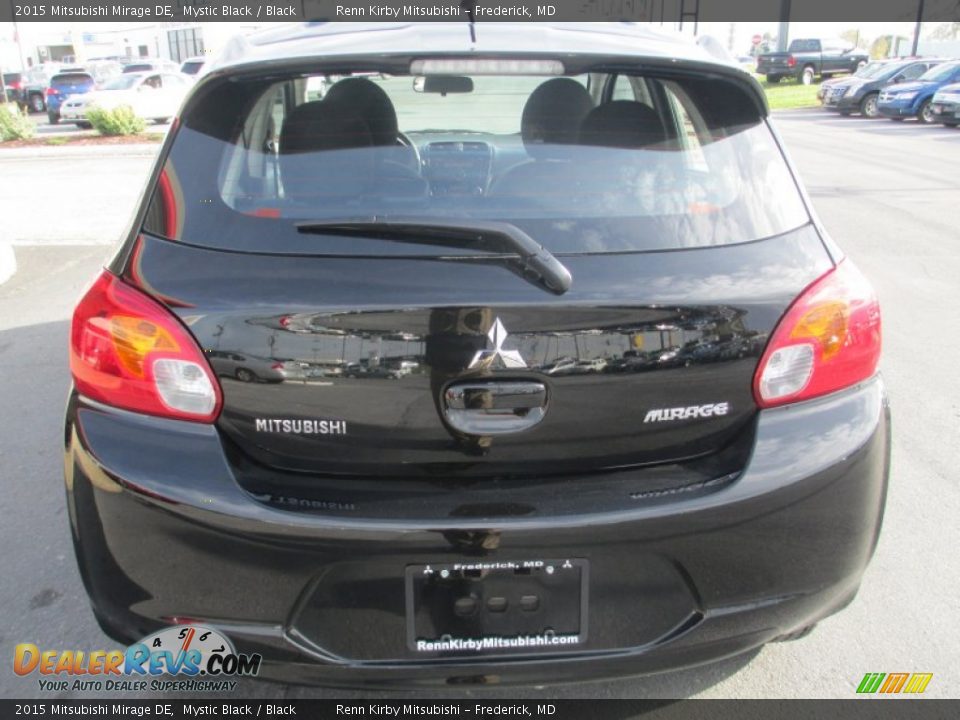 2015 Mitsubishi Mirage DE Mystic Black / Black Photo #6