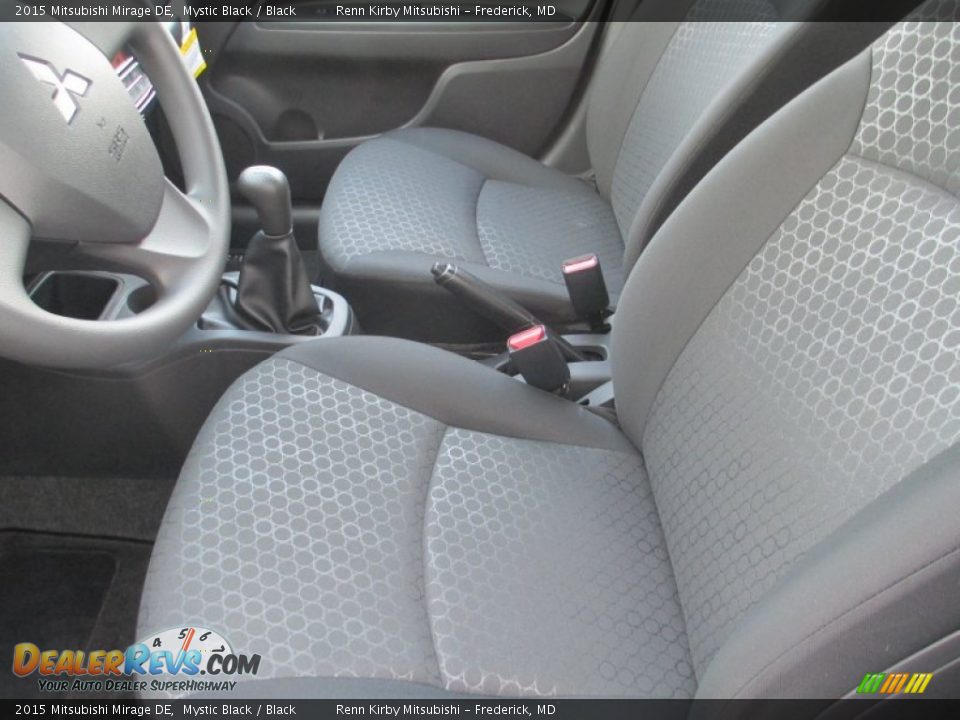 2015 Mitsubishi Mirage DE Mystic Black / Black Photo #11