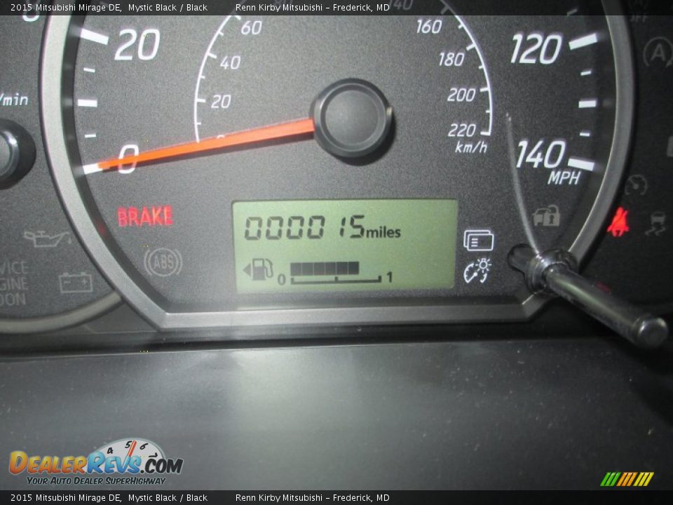 2015 Mitsubishi Mirage DE Mystic Black / Black Photo #16