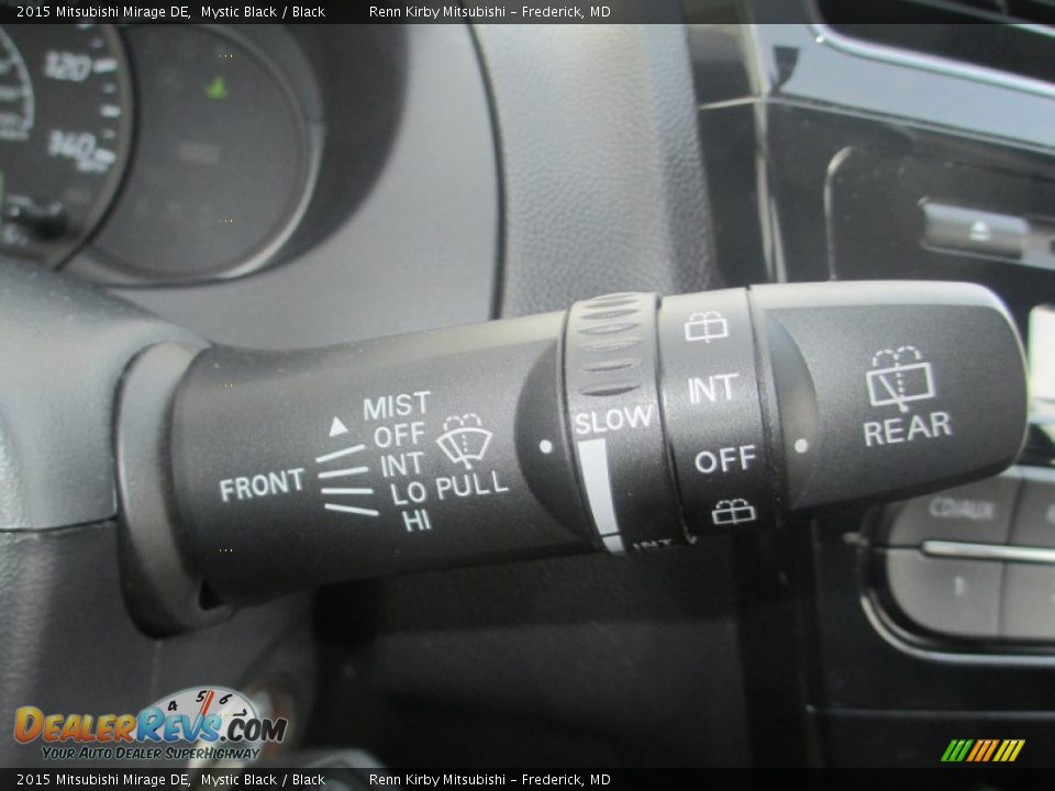 2015 Mitsubishi Mirage DE Mystic Black / Black Photo #18