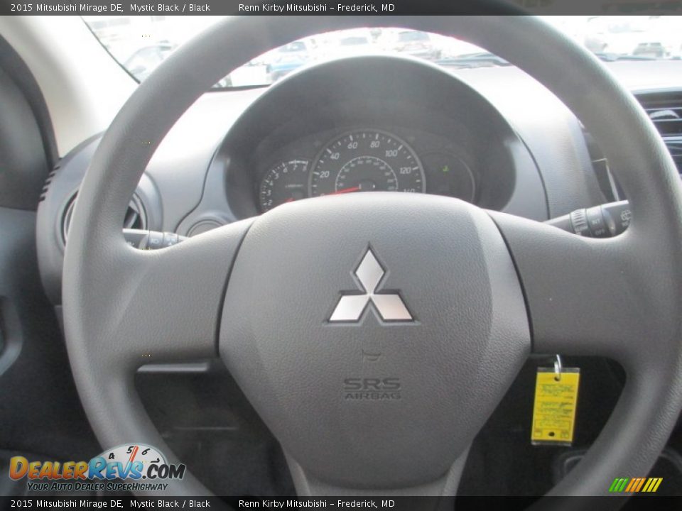 2015 Mitsubishi Mirage DE Mystic Black / Black Photo #19