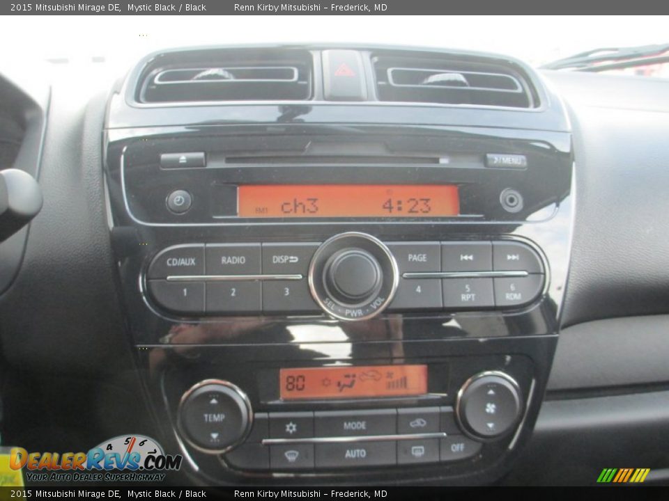 2015 Mitsubishi Mirage DE Mystic Black / Black Photo #20