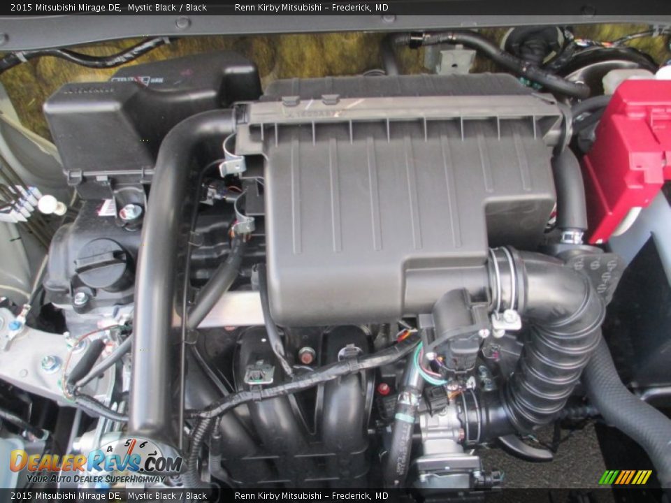 2015 Mitsubishi Mirage DE Mystic Black / Black Photo #28