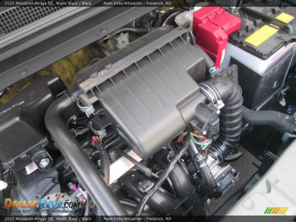 2015 Mitsubishi Mirage DE Mystic Black / Black Photo #29