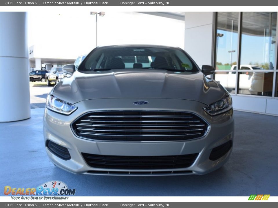 2015 Ford Fusion SE Tectonic Silver Metallic / Charcoal Black Photo #4