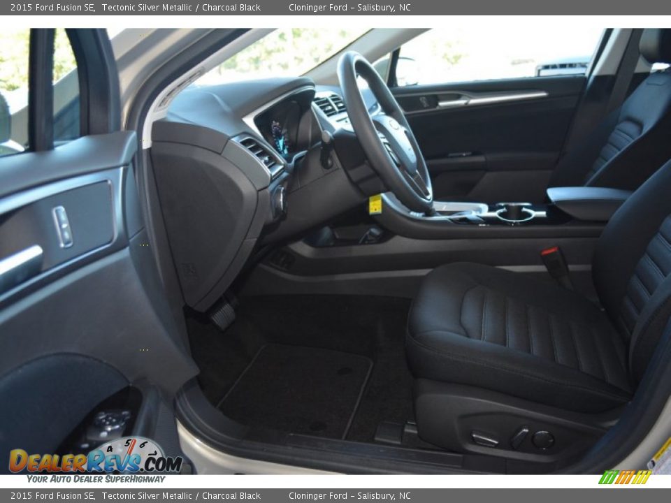 2015 Ford Fusion SE Tectonic Silver Metallic / Charcoal Black Photo #6