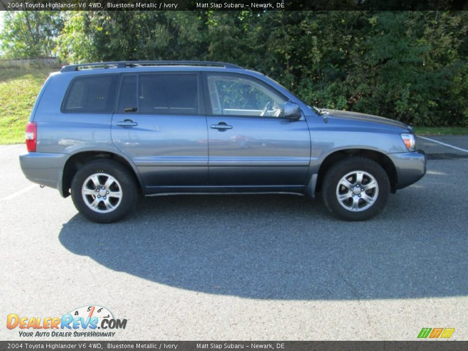 2004 Toyota Highlander V6 4WD Bluestone Metallic / Ivory Photo #5