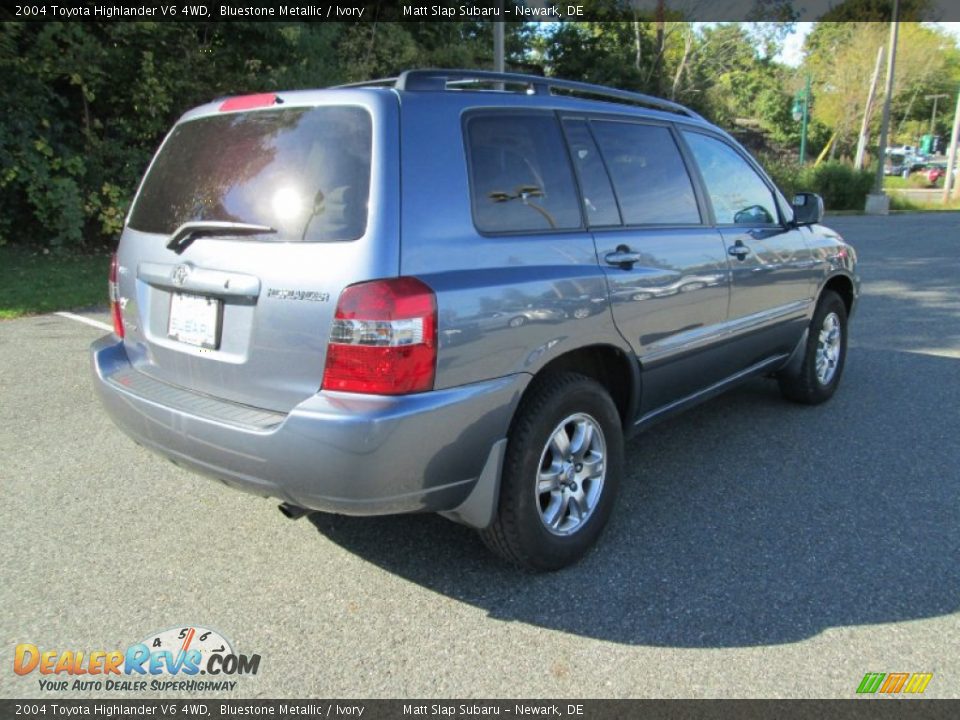 2004 Toyota Highlander V6 4WD Bluestone Metallic / Ivory Photo #6