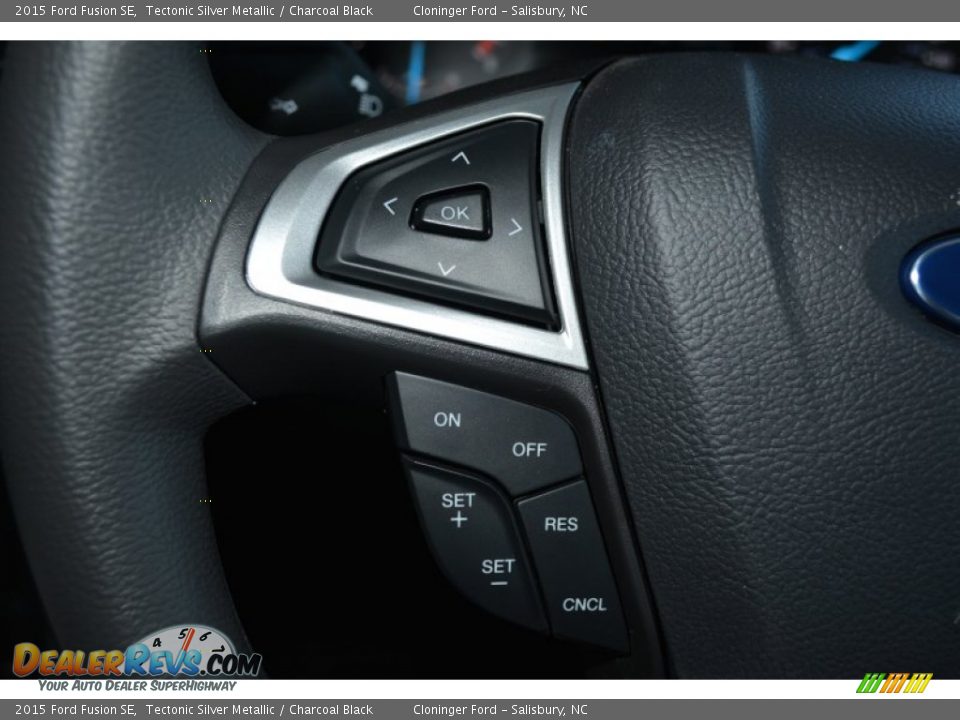 2015 Ford Fusion SE Tectonic Silver Metallic / Charcoal Black Photo #19