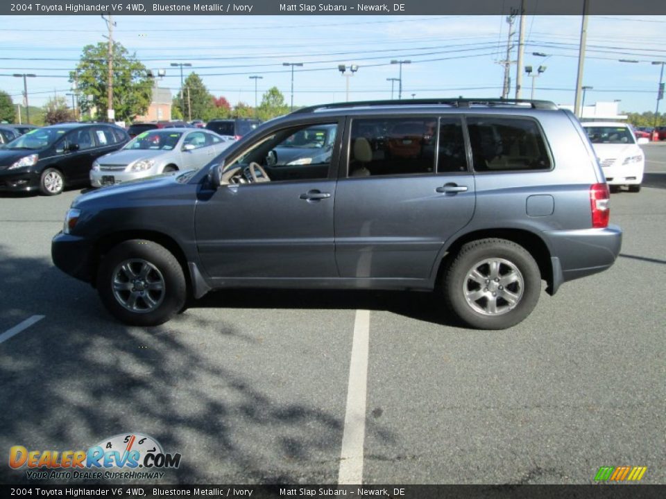 2004 Toyota Highlander V6 4WD Bluestone Metallic / Ivory Photo #9