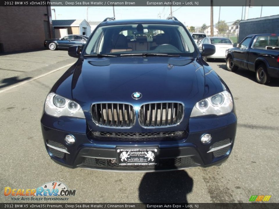 2012 BMW X5 xDrive35i Premium Deep Sea Blue Metallic / Cinnamon Brown Photo #7