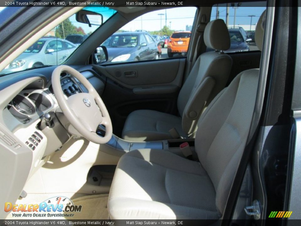 2004 Toyota Highlander V6 4WD Bluestone Metallic / Ivory Photo #11