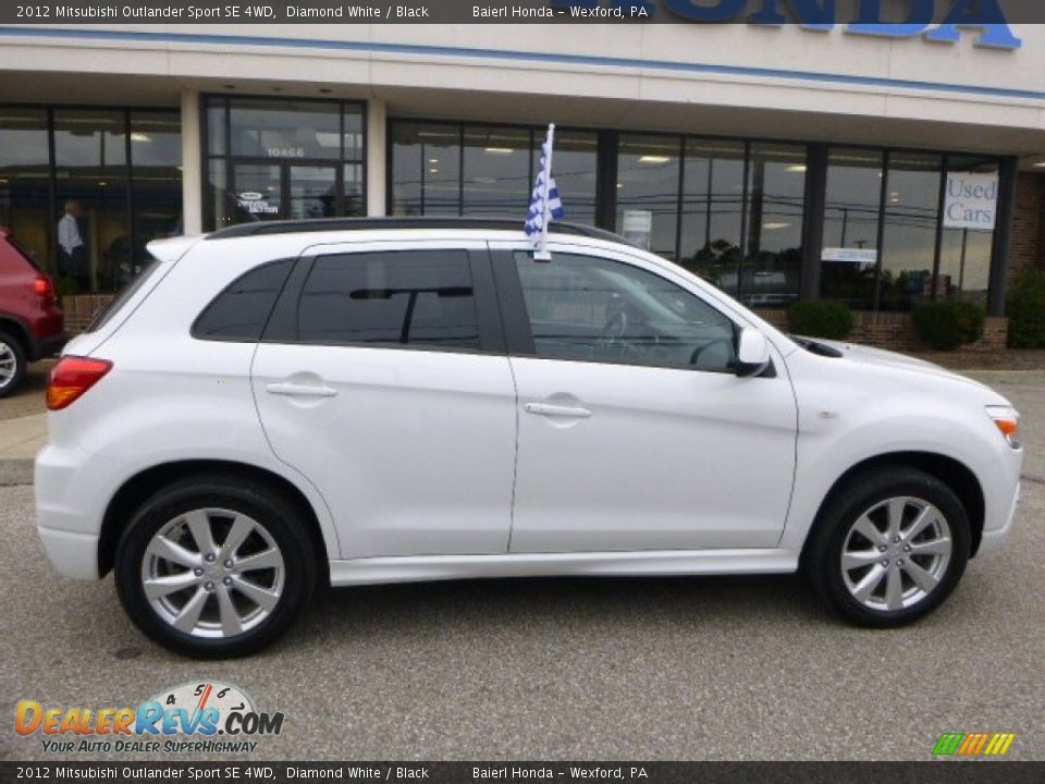 2012 Mitsubishi Outlander Sport SE 4WD Diamond White / Black Photo #4