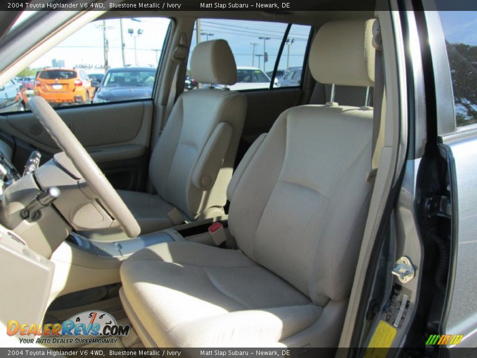 2004 Toyota Highlander V6 4WD Bluestone Metallic / Ivory Photo #14