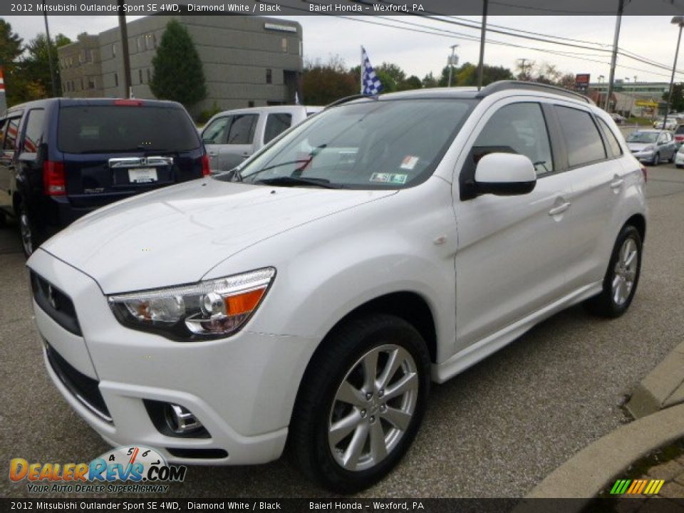 2012 Mitsubishi Outlander Sport SE 4WD Diamond White / Black Photo #9