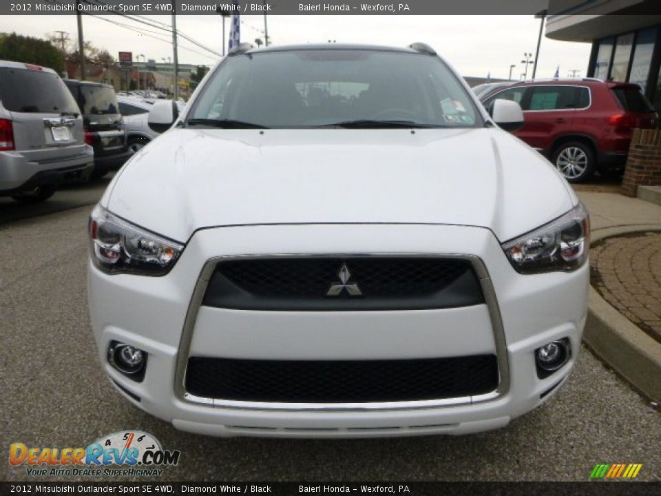 2012 Mitsubishi Outlander Sport SE 4WD Diamond White / Black Photo #10