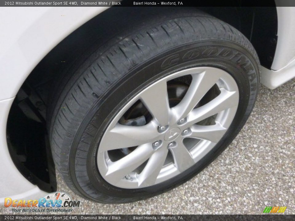 2012 Mitsubishi Outlander Sport SE 4WD Diamond White / Black Photo #11