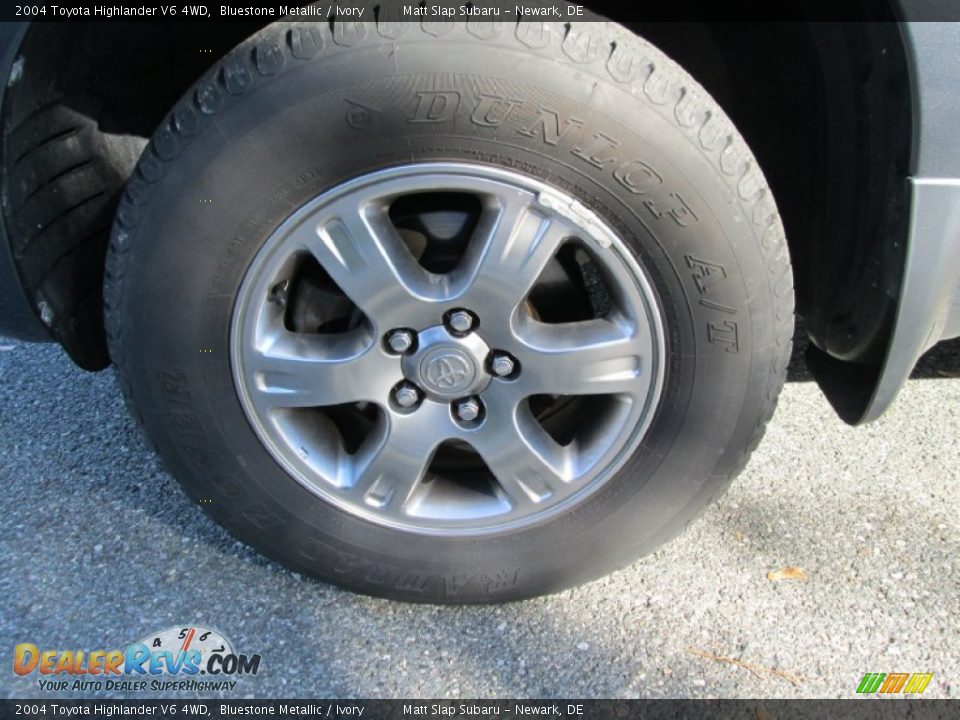 2004 Toyota Highlander V6 4WD Bluestone Metallic / Ivory Photo #22