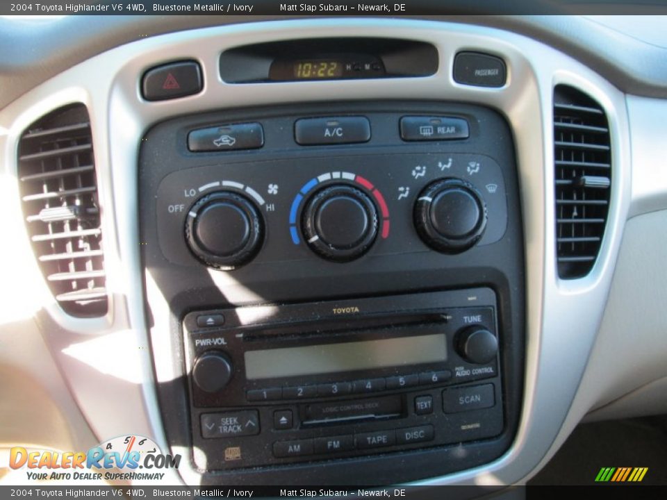 2004 Toyota Highlander V6 4WD Bluestone Metallic / Ivory Photo #25