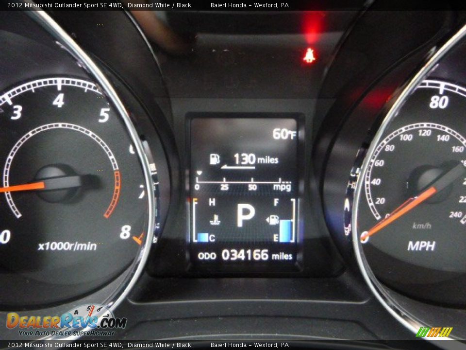 2012 Mitsubishi Outlander Sport SE 4WD Diamond White / Black Photo #19