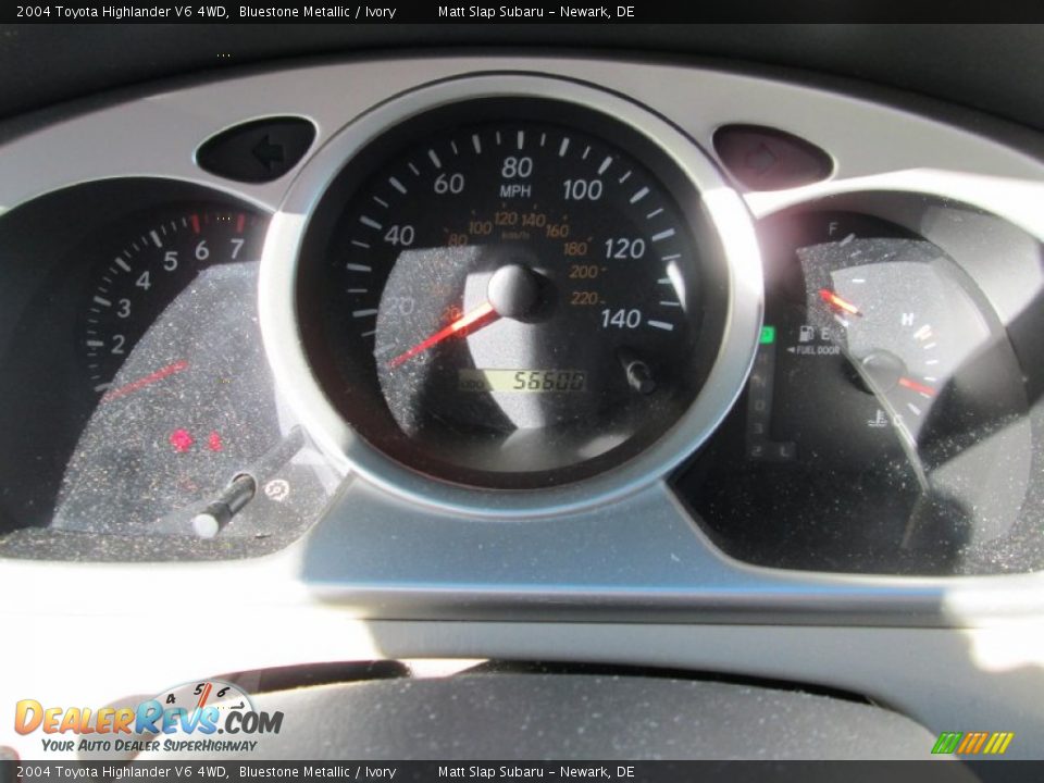 2004 Toyota Highlander V6 4WD Bluestone Metallic / Ivory Photo #27