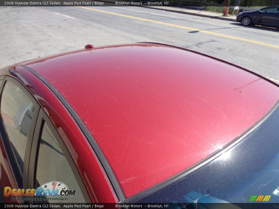 2008 Hyundai Elantra GLS Sedan Apple Red Pearl / Beige Photo #25