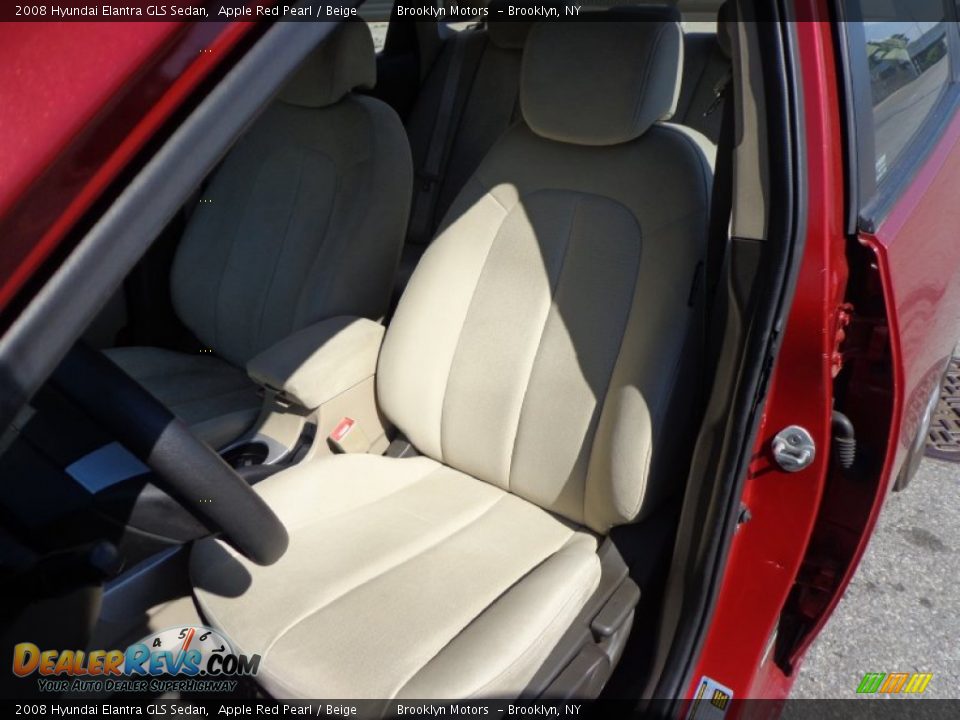 2008 Hyundai Elantra GLS Sedan Apple Red Pearl / Beige Photo #31