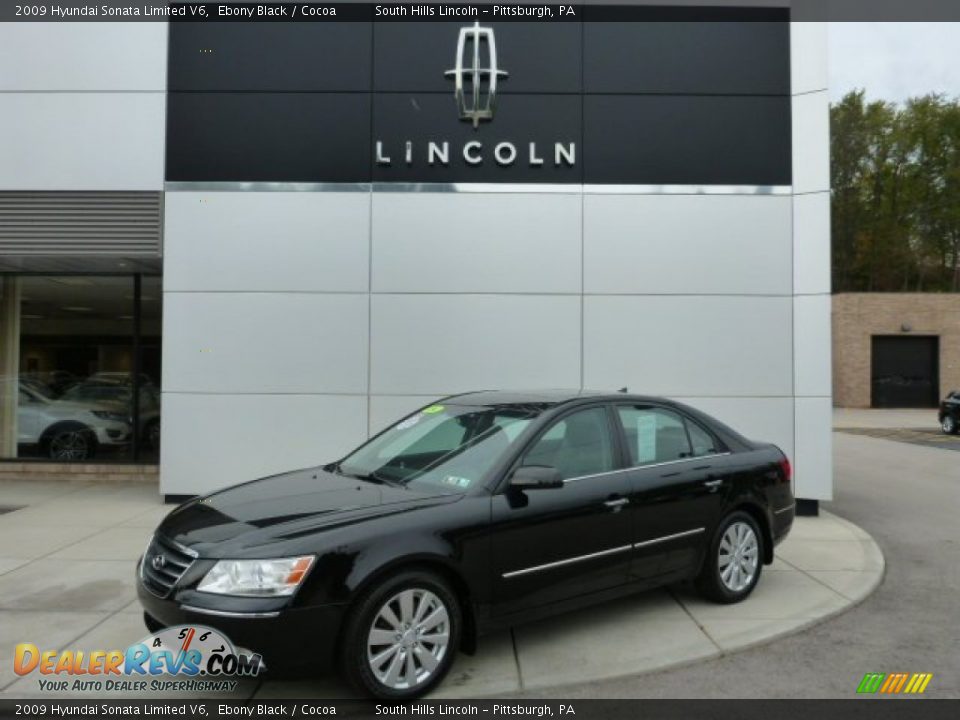 2009 Hyundai Sonata Limited V6 Ebony Black / Cocoa Photo #1