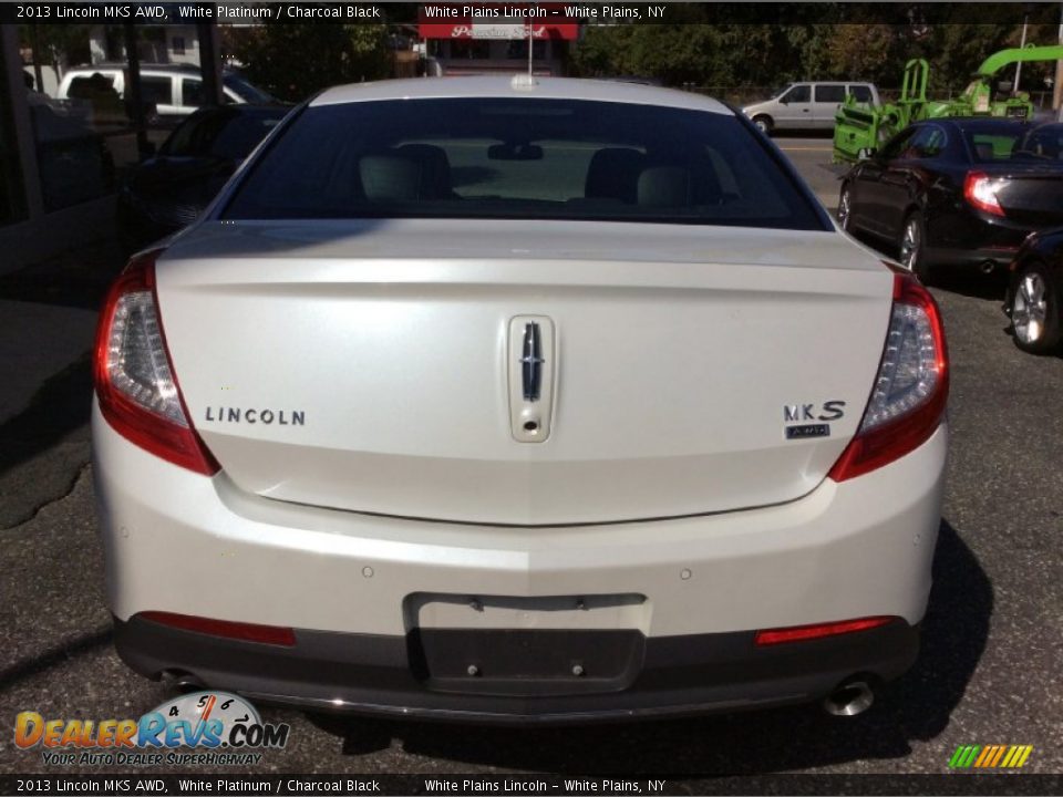 2013 Lincoln MKS AWD White Platinum / Charcoal Black Photo #5
