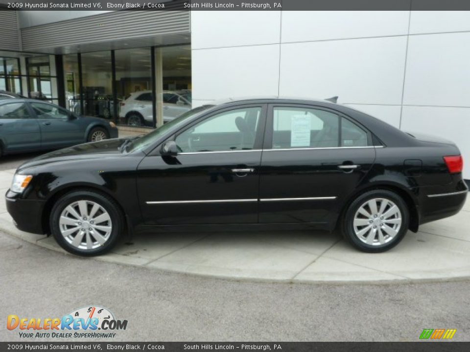 2009 Hyundai Sonata Limited V6 Ebony Black / Cocoa Photo #2