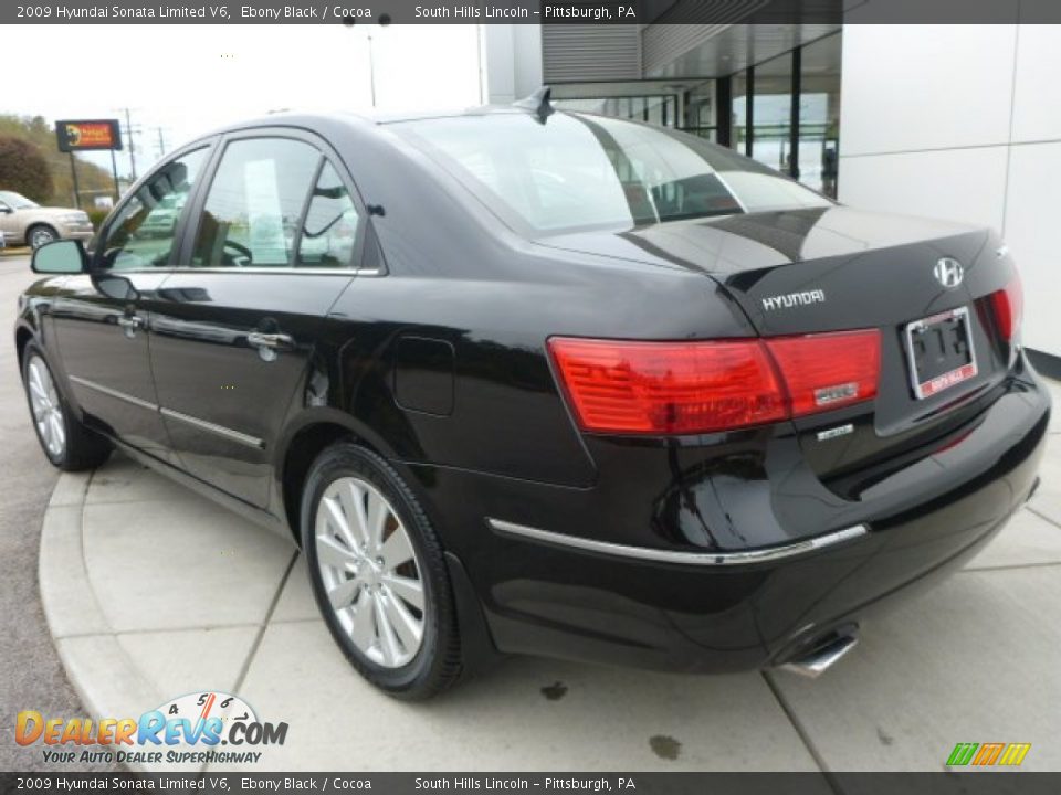 2009 Hyundai Sonata Limited V6 Ebony Black / Cocoa Photo #3