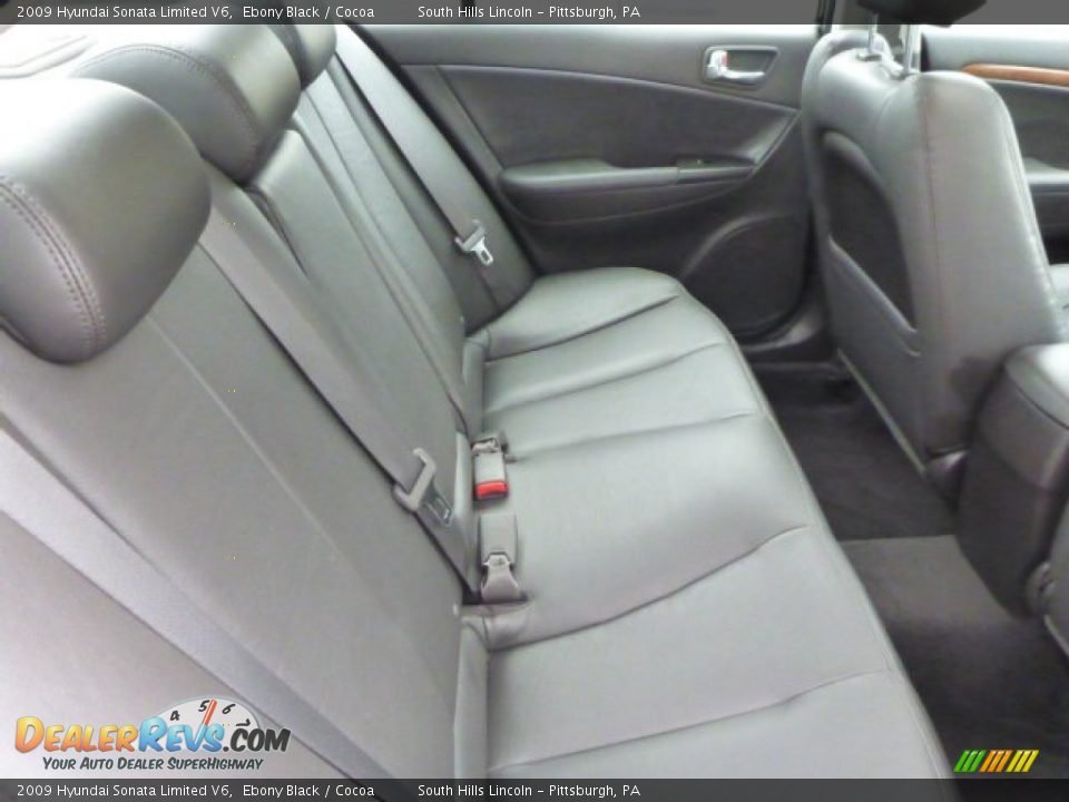 2009 Hyundai Sonata Limited V6 Ebony Black / Cocoa Photo #7