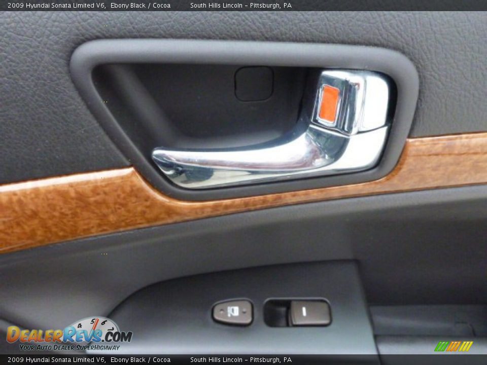 2009 Hyundai Sonata Limited V6 Ebony Black / Cocoa Photo #8