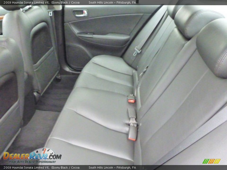 2009 Hyundai Sonata Limited V6 Ebony Black / Cocoa Photo #15