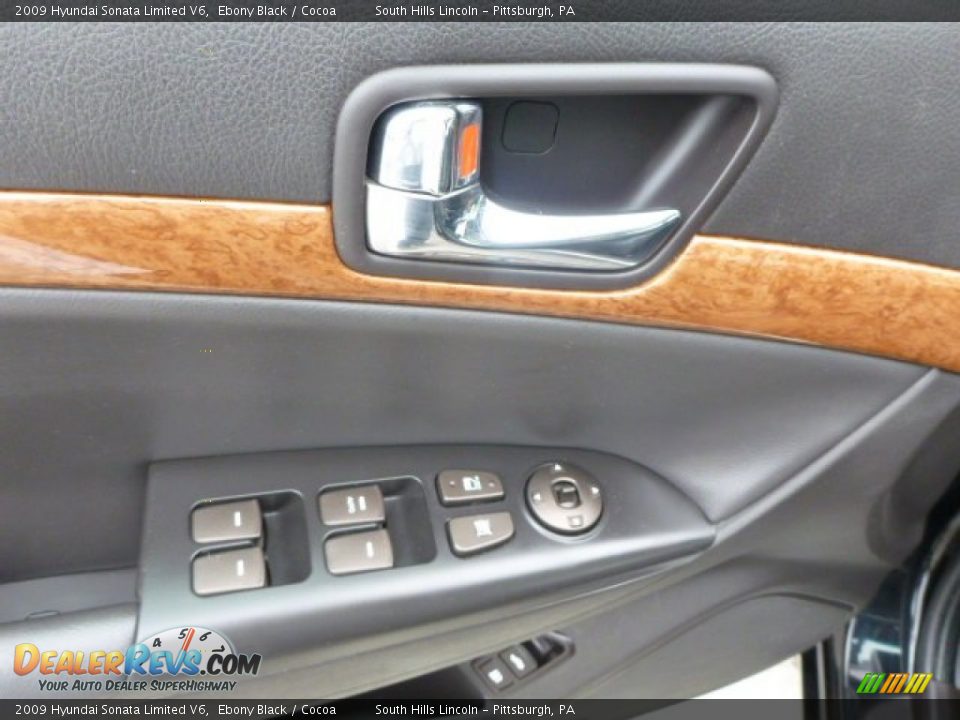 2009 Hyundai Sonata Limited V6 Ebony Black / Cocoa Photo #17