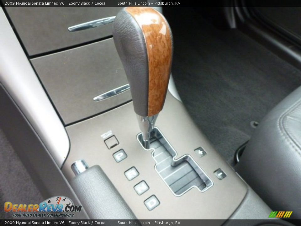 2009 Hyundai Sonata Limited V6 Ebony Black / Cocoa Photo #22