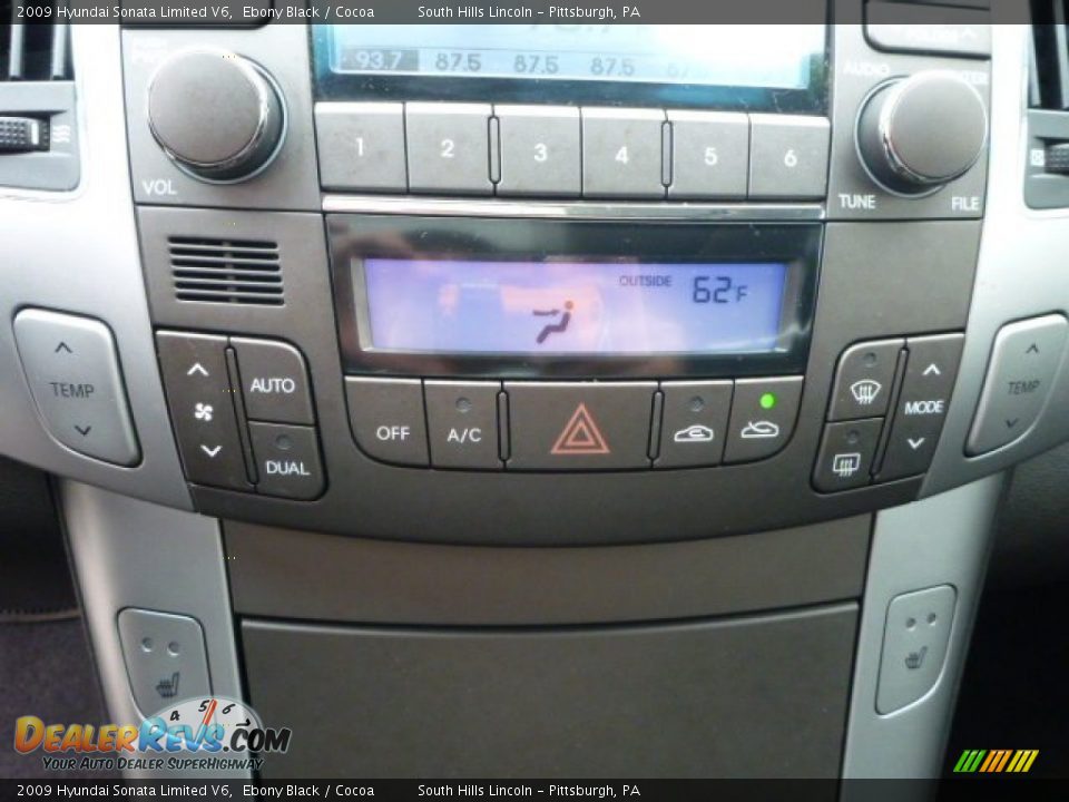 2009 Hyundai Sonata Limited V6 Ebony Black / Cocoa Photo #24