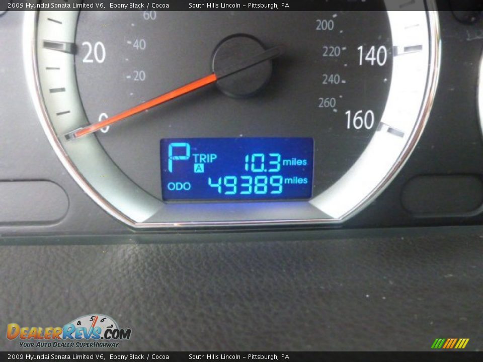 2009 Hyundai Sonata Limited V6 Ebony Black / Cocoa Photo #25