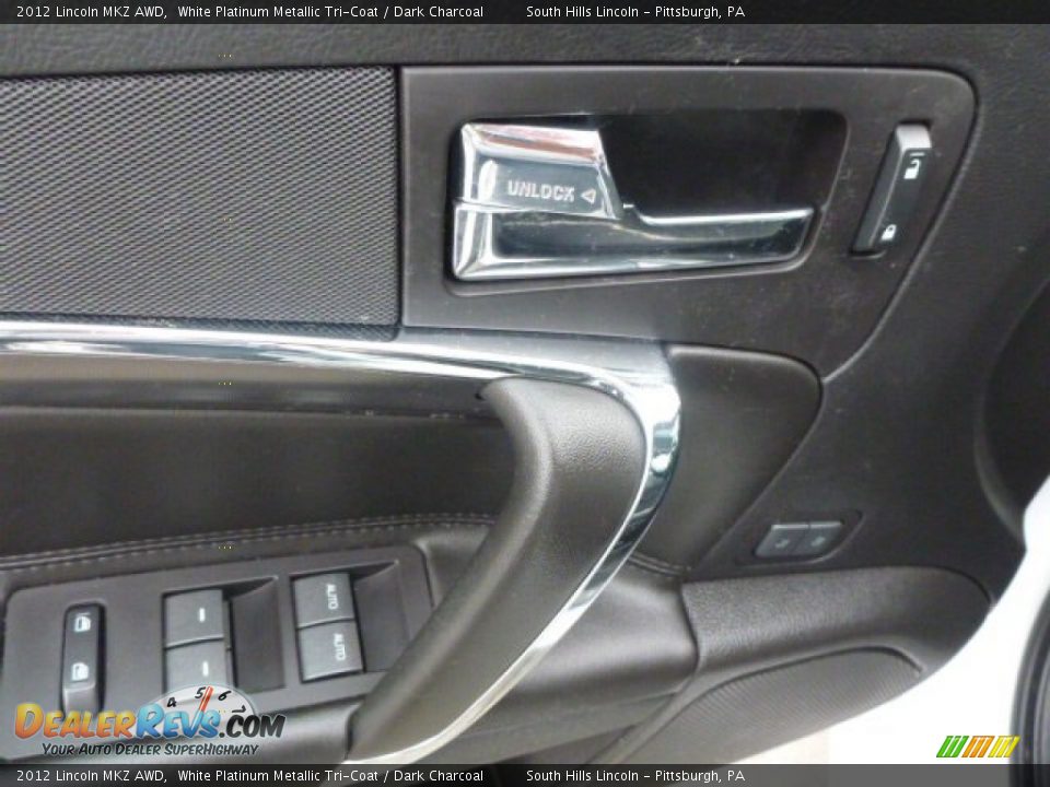 2012 Lincoln MKZ AWD White Platinum Metallic Tri-Coat / Dark Charcoal Photo #17