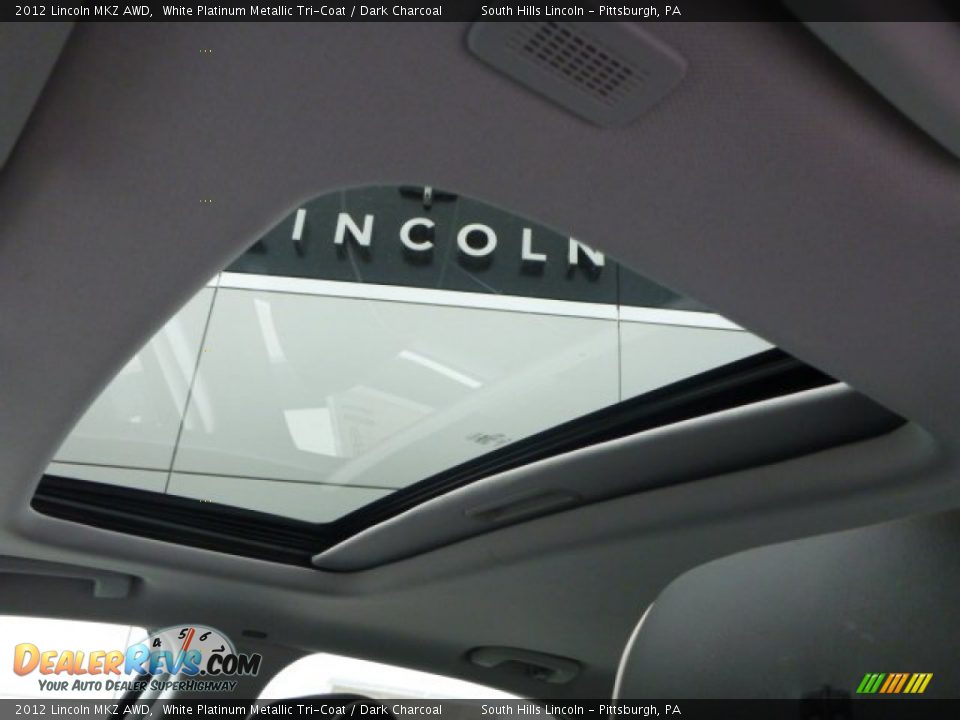 2012 Lincoln MKZ AWD White Platinum Metallic Tri-Coat / Dark Charcoal Photo #20