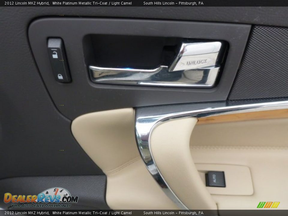 2012 Lincoln MKZ Hybrid White Platinum Metallic Tri-Coat / Light Camel Photo #8